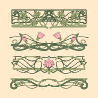 art nouveau reference borders